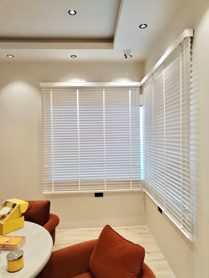 Motorized curtains living room